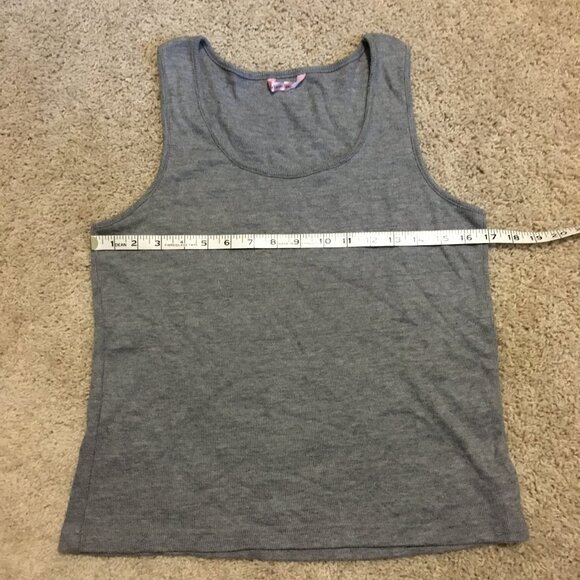 Grey Knit Thin Ribbed Tank Top - Picture 13 of 15